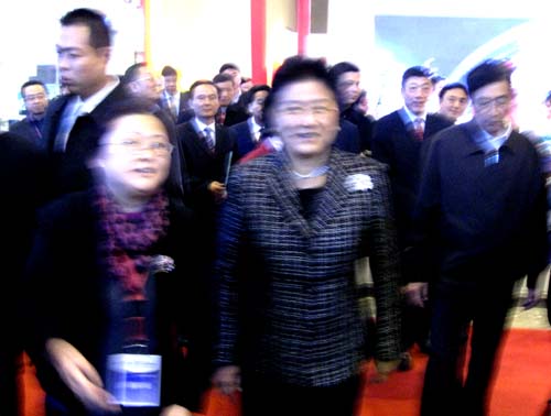 中共中央政治局委员、国务委员刘延东到中关村多媒体创意产业园展览现场参观